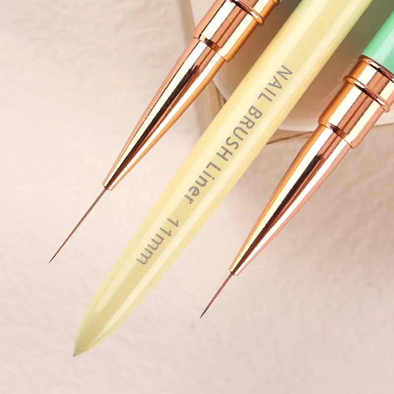 1/6 pièces Nail Art Liner ensemble pinceaux Gel brosse à ongles Gel vernis à ongles peinture brosse dessin Nail Art Design brosse stylo