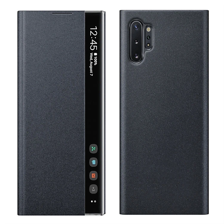 Smart Flip-Free Answering All Inclusive Mirror Phone Case voor Samsung Galaxy Note10 / Note 10 Plus PC beschermhoes