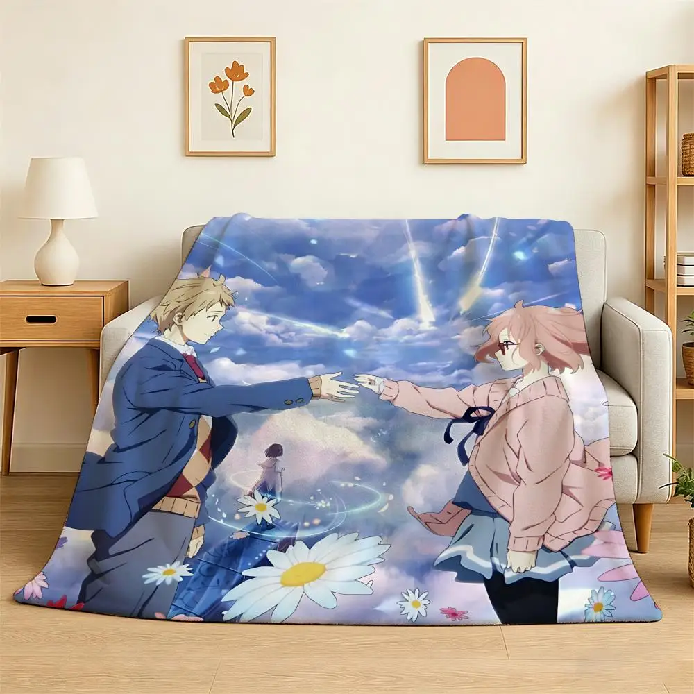 Beyond The Boundary anime Throw 240g Flannel Blanket Lightweight Soft Skin-friendly Summer Thin Throw Blanket