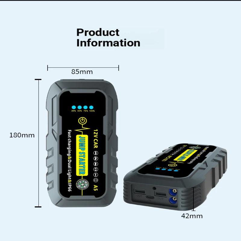 3000A Car Emergency Start Power Supply 12V Large Capacity Car Battery Backup Ignition And Waterproof Mobile Power Bank