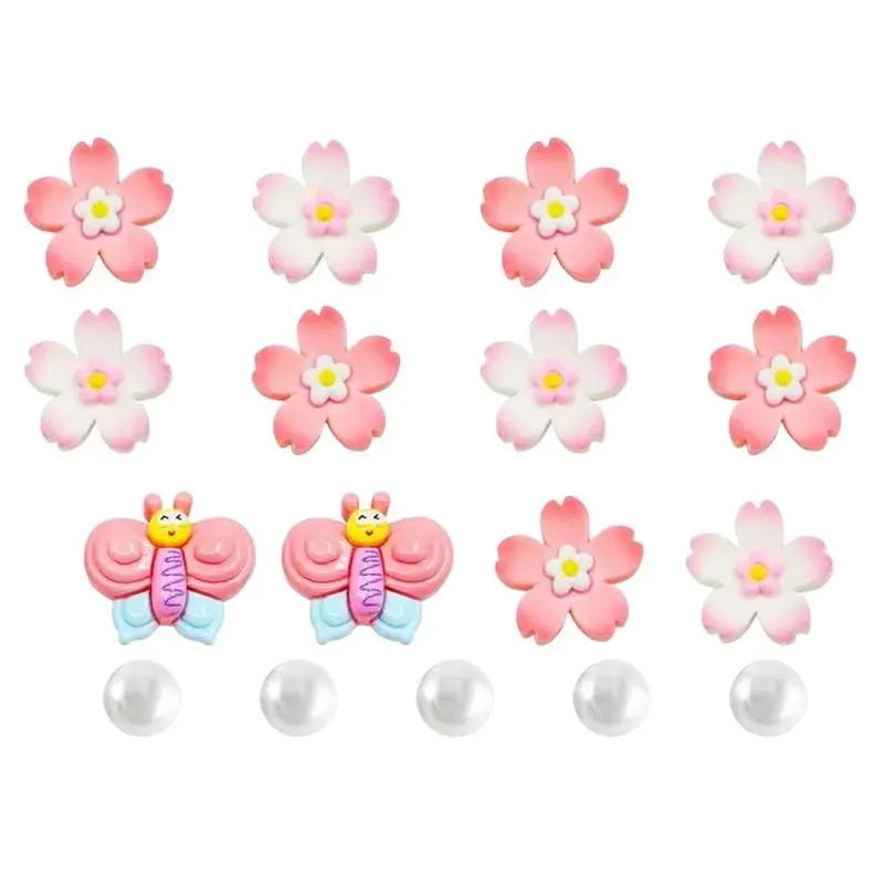 Tote Bag Accessories Inserts 17pcs Flower Bee Tote Bags Charm Set Bag Charm Long-lasting Beautful Tote Accessories For Every