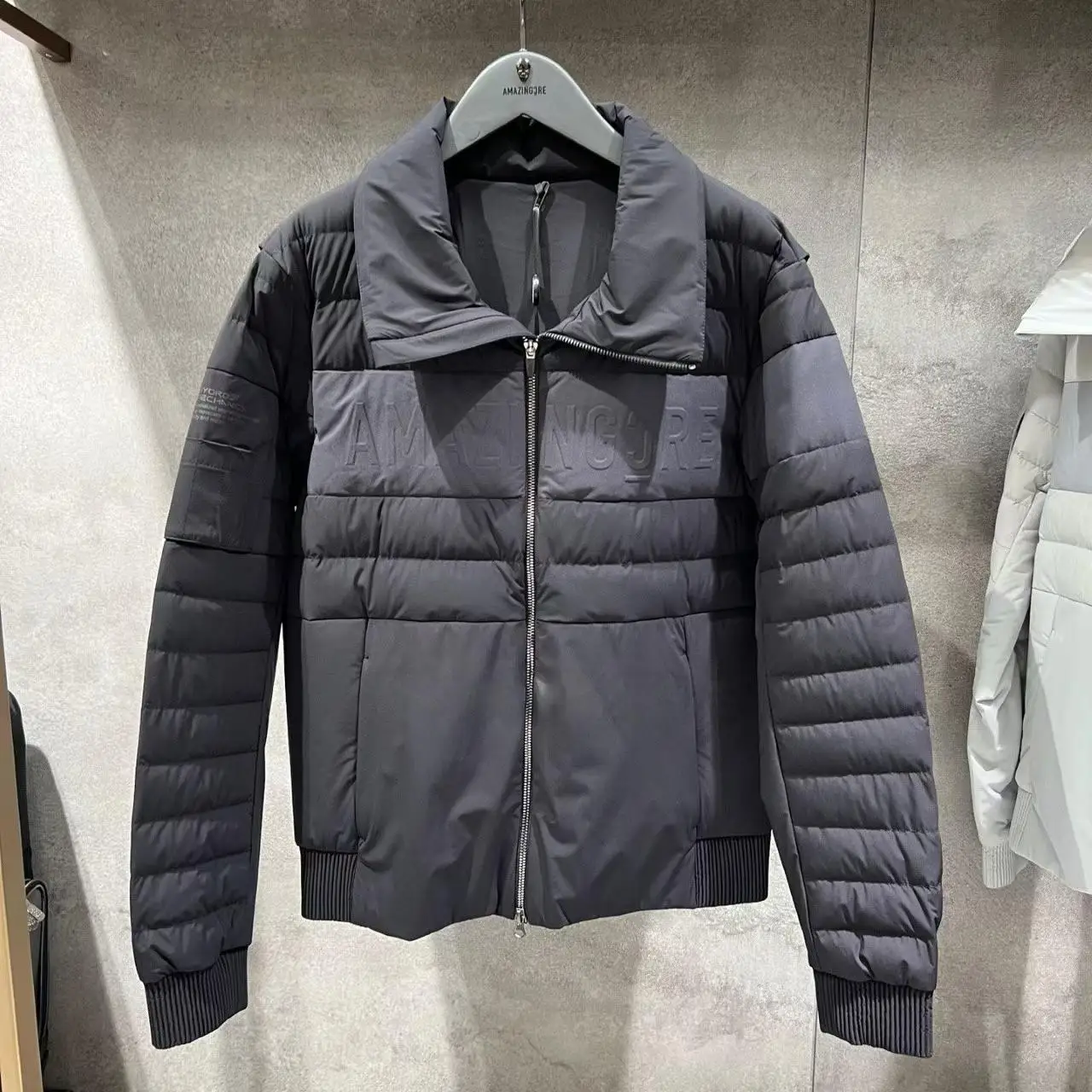 2026 New Korean Men Golf Goose Down Jacket, Winter Lapel  Premium Warm Windproof Casual Outdoor Sports Versatile Golf Outerwear