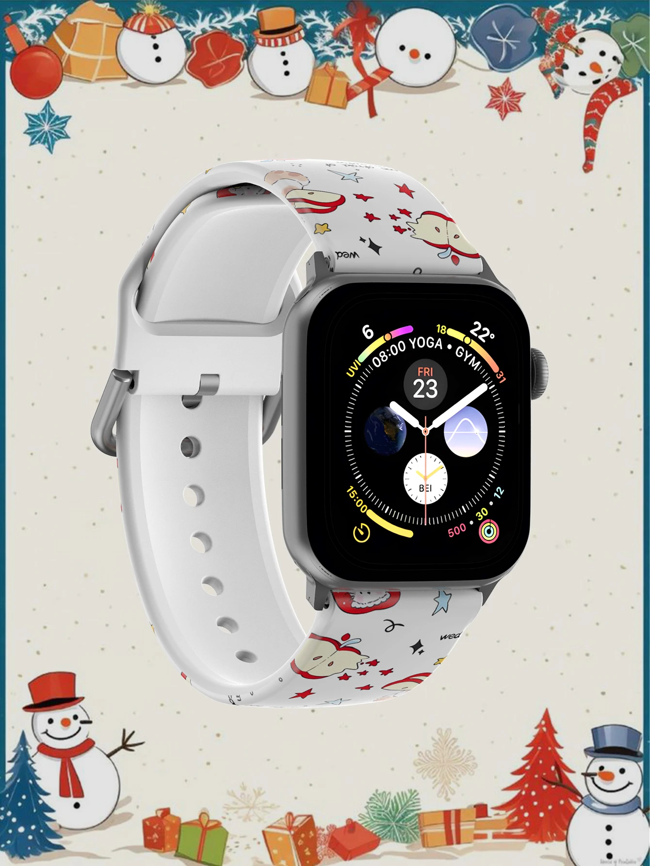 الكرتون التفاح الأحمر القطط لطيف ل سوار ساعة يد آبل 45 مللي متر 44 40 41 38 42 مللي متر سوار iWatch سلسلة 7 6 3 se 8 9 10 11 الترا 3 49 مللي متر #3