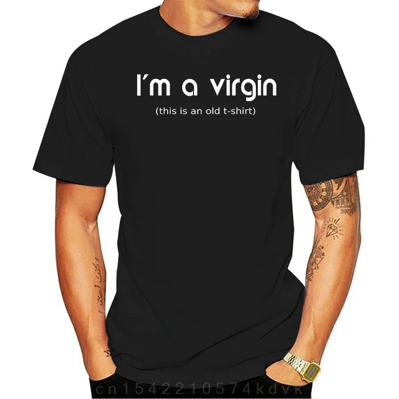 I M A Virgin T-shirt Character Short Sleeve High Quality Printing Graphic Humor Casual 100% Cotton Round-neck Eu Size XS-5XL Tee