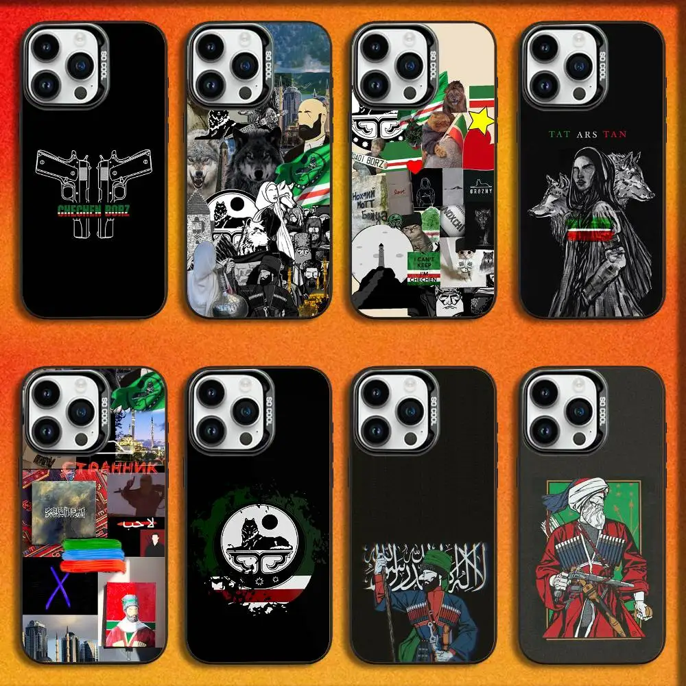 

Wolf Chechen Coat Of Arms Phone Case For iPhone 16,15,14,13,12,11,Mini,Pro,E,MAX Black Candy Matte Shockproof Cover