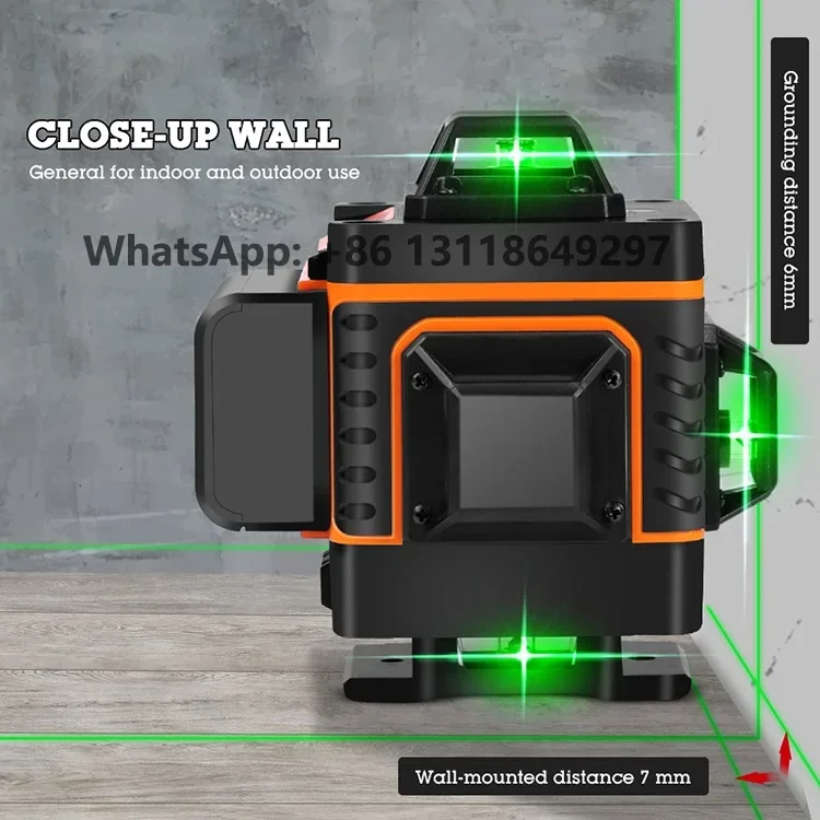 Outdoor 4D 16 Lines Mini Laser Level 360 Self-leveling Cross Vertical Horizontal Nivel Laser Green Beam with Remote Control