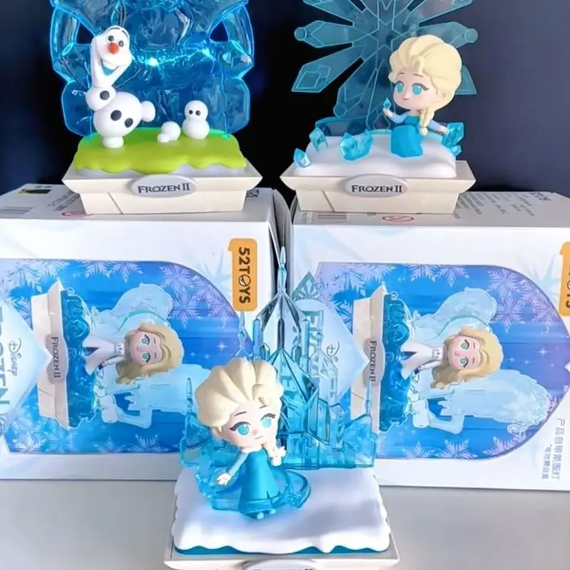 จุดสินค้าแท้ 52 ของเล่น Disney Anime Frozen Aurora Dream Serie กล่องตาบอดโรงรถชุด Emit Light เครื่องประดับสาวอินเทรนด์ของเล่นของขวัญ