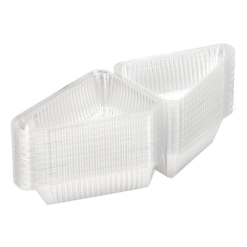 50 шт. контейнеры для тортов с откидной крышкой, одноразовые коробки для тортов, индивидуальные контейнеры для чизкейков, контейнеры для тортов