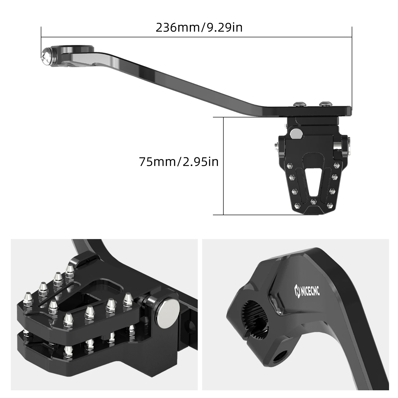 Einstellbarer hinterer Bremspedalhebel Schalthebel für Honda CRF1100L Africa Twin /Adv 2020-2026 CRF1000L Africa Twin 2016-2019 – Detail 2