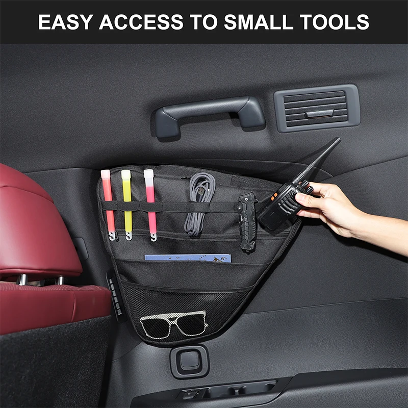 

For Lexus LX600 700h 500d Car trunk side window hanging bag Storage bagtrunk side window bag accessories black left right side