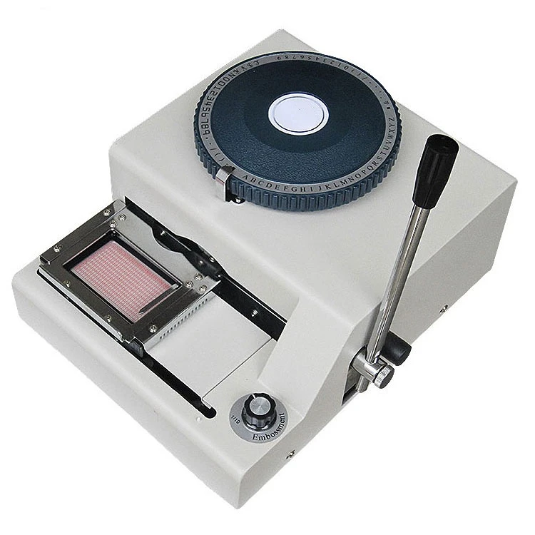 Portable metal card manual plate serial number printing machine