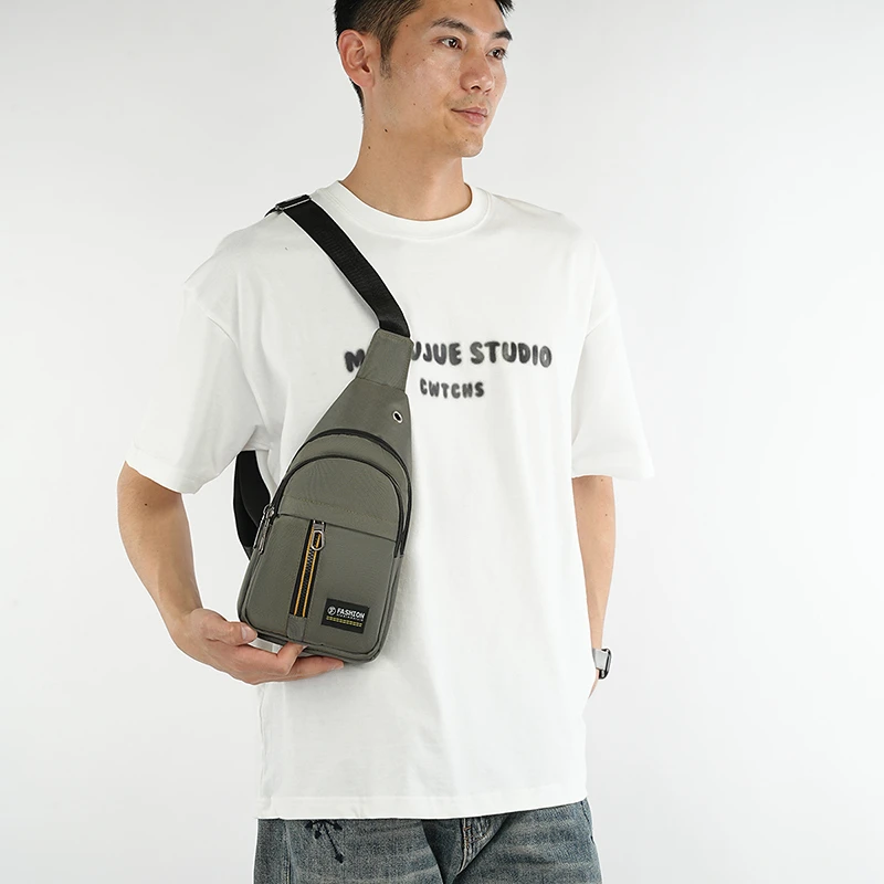 رجل حقائب الصدر عالية الجودة الرجال كتف واحد حقيبة كروسبودي سعة كبيرة الرياضة في الهواء الطلق الترفيه موضة حقيبة صغيرة على ظهره الرجال