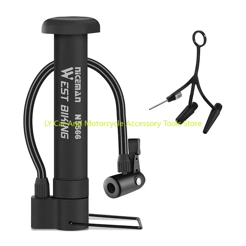 

Bicycle Pump 80 PSI Bike Manual Air Pump Balloon Tire Inflator Schrader Valve Floor Pump Cycling Accesories