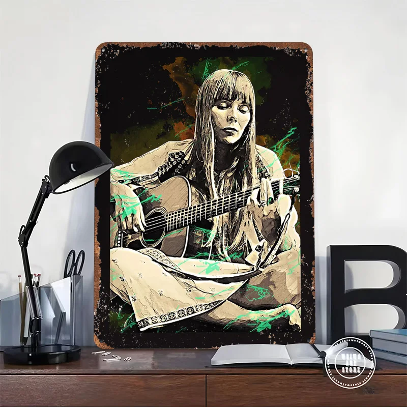JONI MITCHELL Metal Poster Customized Wall Art Retro Vintage Tinplate Signs for Luxury Decoration Gaming Home Decorations House
