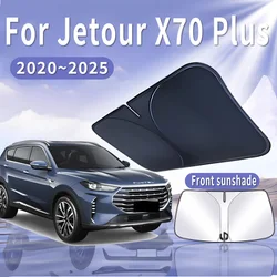 Car Sun Visor For Jetour X70 Plus 2020~2025 2022 2023 Front Windshield Sunshade Heat Insulation Summer Cooling Auto Accessories