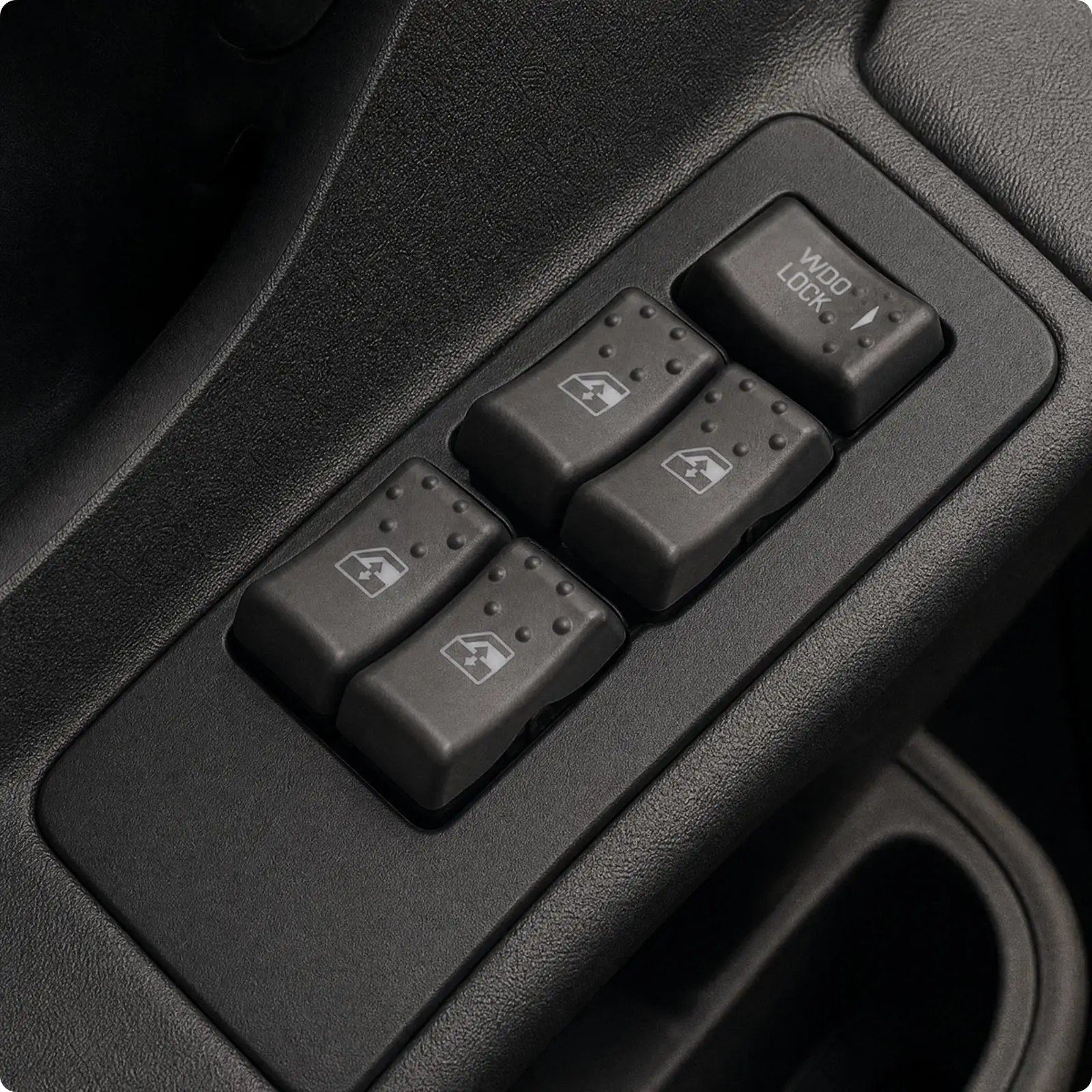 Multi Function Power Window Switch for SUV with Raised Dots Clear Symbols and Auto Marking