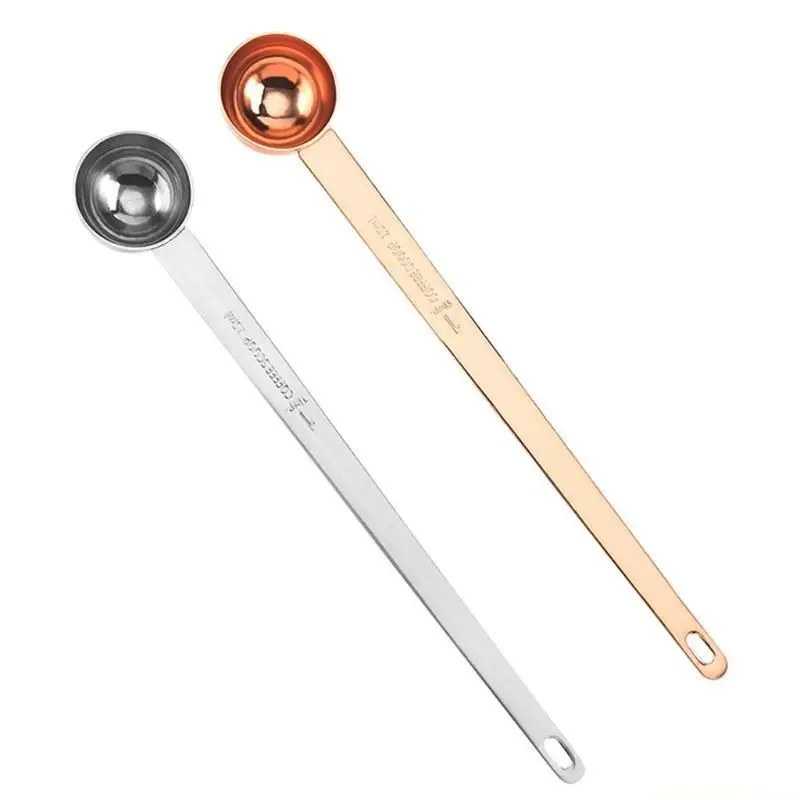 QX2E 15ml Kitchen Baking Milk Powder Measuring Cup Premium Stainless Steel Teaspoon