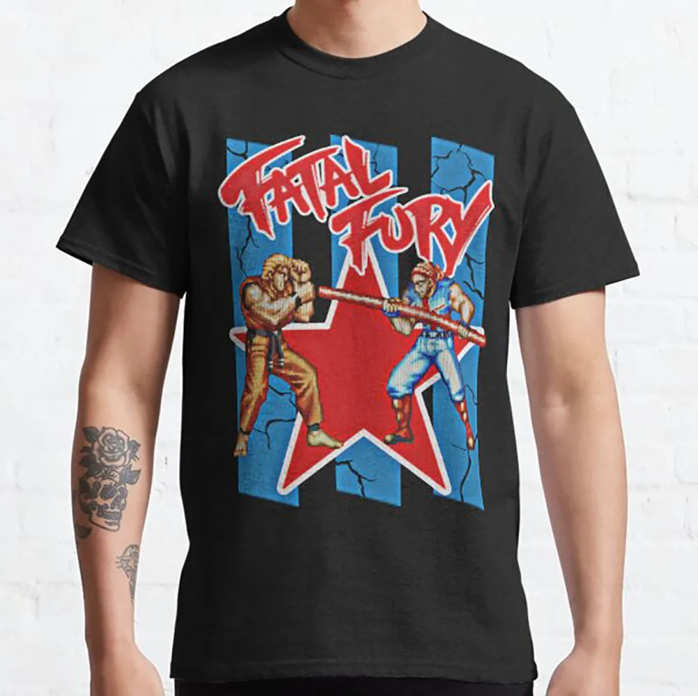 90's Arcade game Fatal fury game-Ryo Vs Billy Gift T-shirt for Gamer Kombat Shoryuken Graphic Clothes Unisex Tee US Size S-6XL