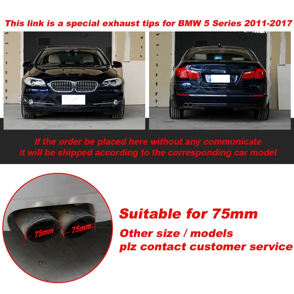 Car Accessories Akaprovic Car Tip Dual Exhaust Tips Matte Carbon Exhaust Tails For Bmw 5 Series F10 Muffler Nozzle