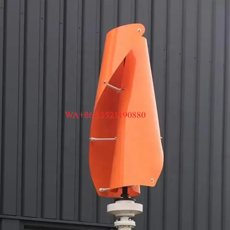 WMWMNU 5-10kW Vertical Axis Helix Wind Turbine Hybrid Solar Wind Generator System Kit for Home Farm Rooftop 12V 24V 48V