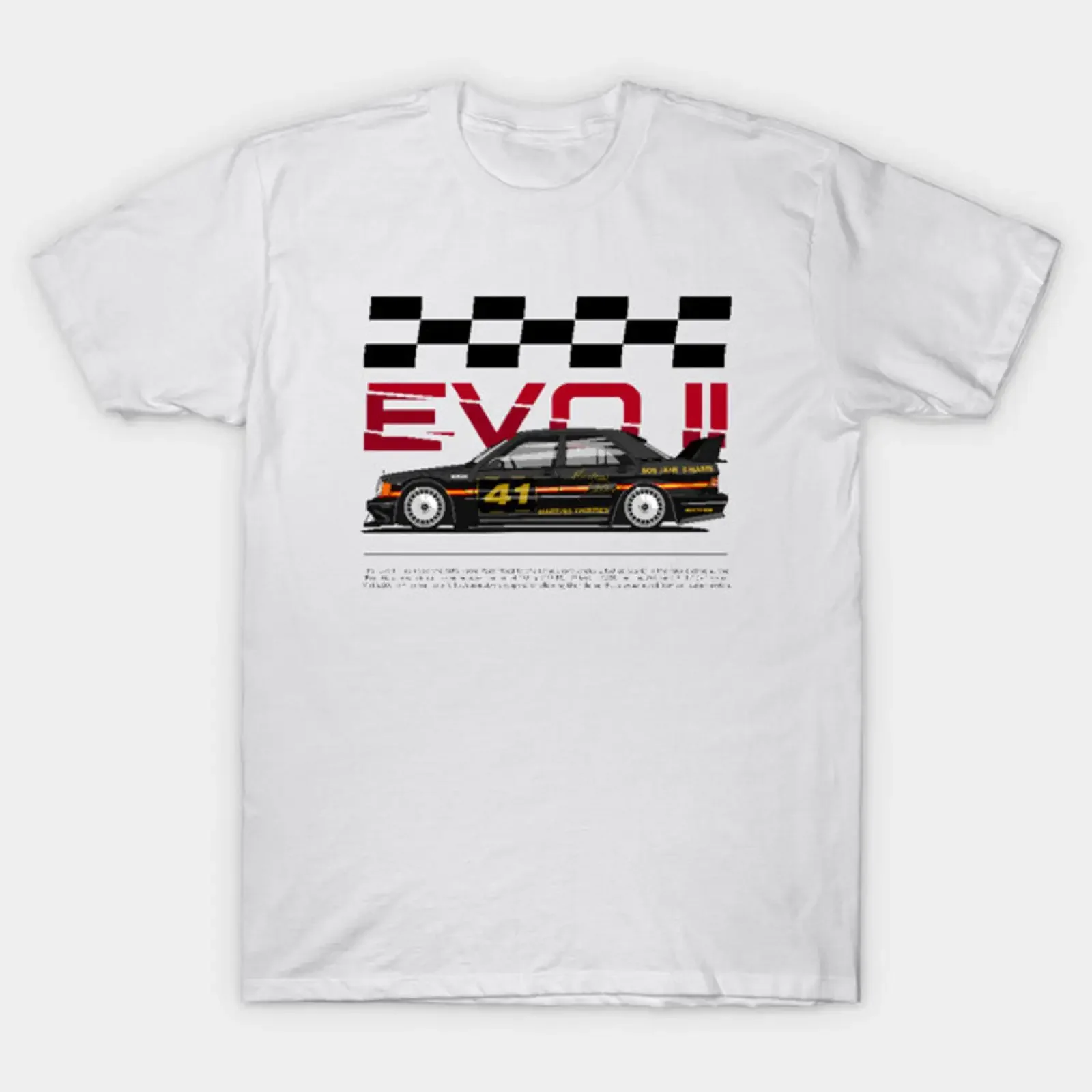 T-shirt DTM RACING LEGENDS EVOLUTION 2 vintage, streetwear décontracté, extensible, doux, respirant, confortable, légèrement