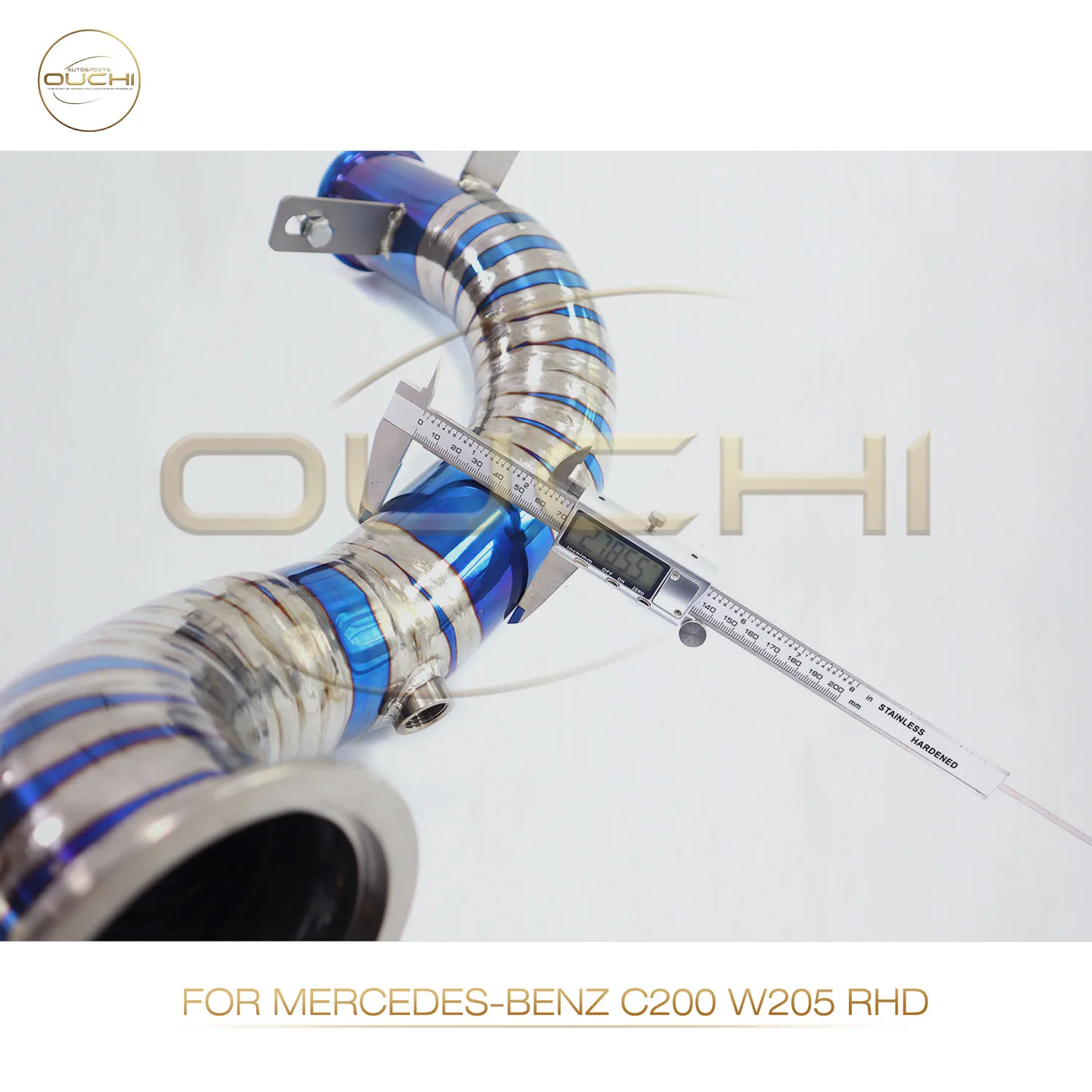 

High Flow Performance Downpipe For Mercedes-Benz C200 W205 RHD OUCHI Exhaust System Racing Pipe Titanium Alloy