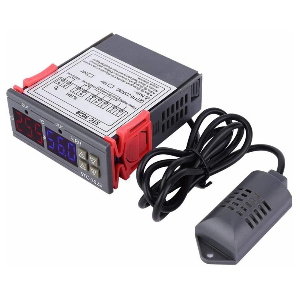 STC-1000 STC-3008 STC-3028 LED Digital Temperature Controller Thermostat Thermoregulator Incubator Relay Hygrometer 12V 24V 220V