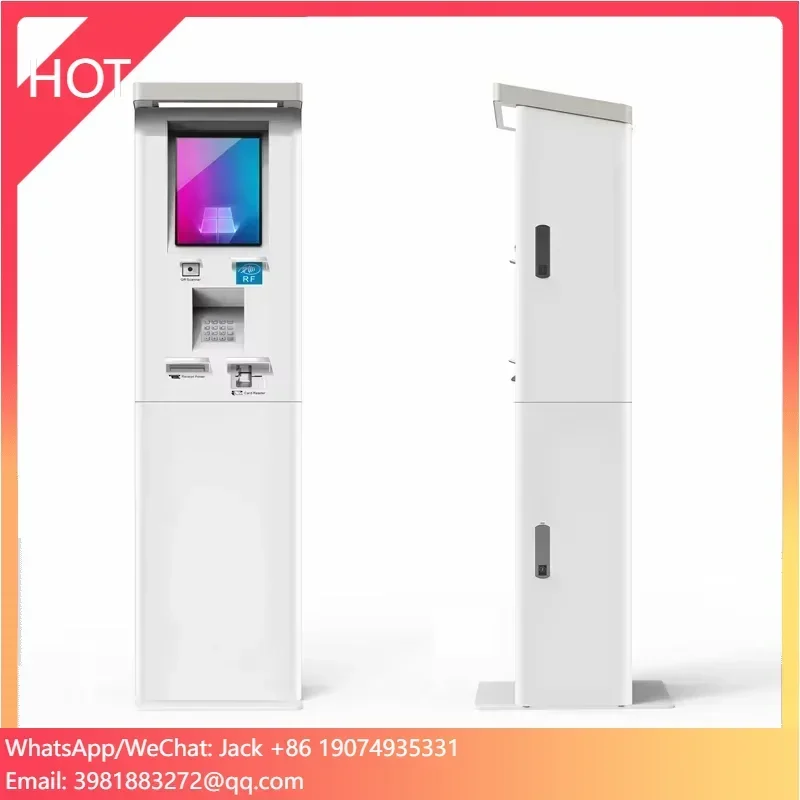 Outdoor Self-Service Carpark Multifunction Payment Kiosk With Scanner / Printer / Card Reader For Parking Lot