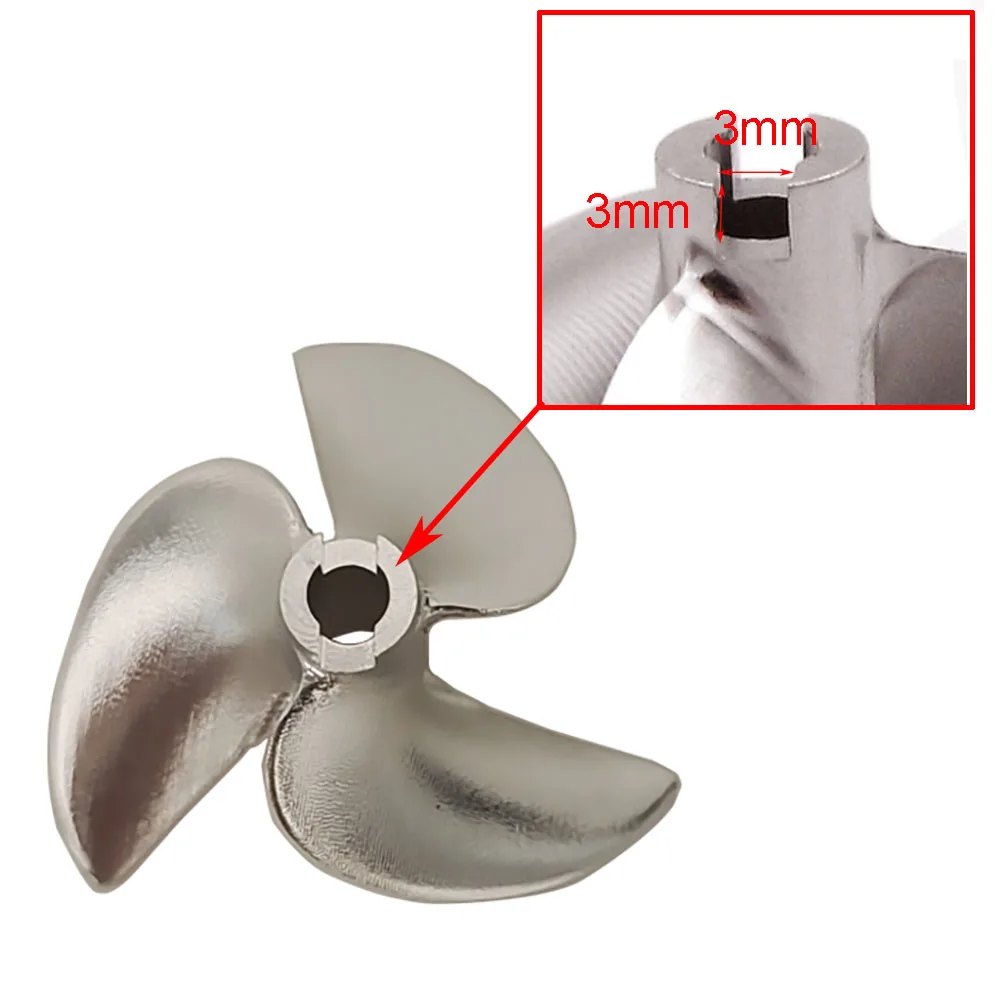 RC Boat Propeller CNC 3-Blades 4.76mm 3/16\