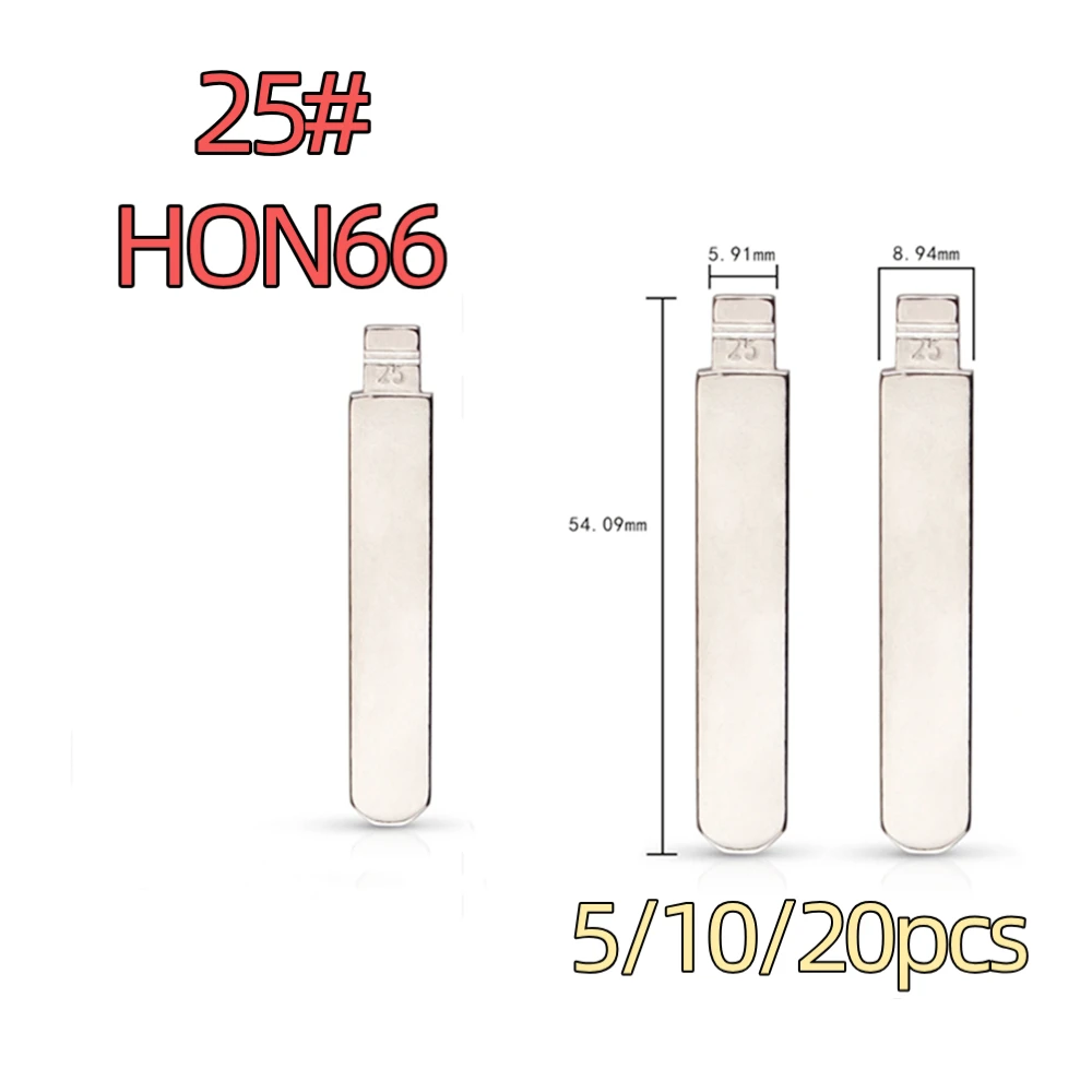 5/10/20PCS/LOT HON66 Flip Blank Key Blade 25# HON66FH for Accord Fit City New Odyssey for KD Keydiy Xhorse Remotes