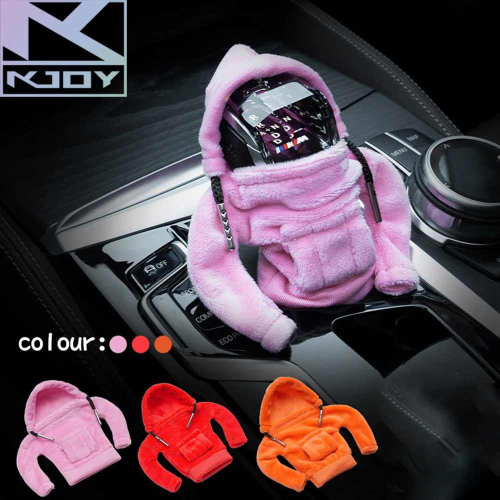 KJOY Gear Shift Hoodie Cover Shift Cover Gear Handle Decoration Cute Manual Automatic Universal Car Shift Lever Interior Cover