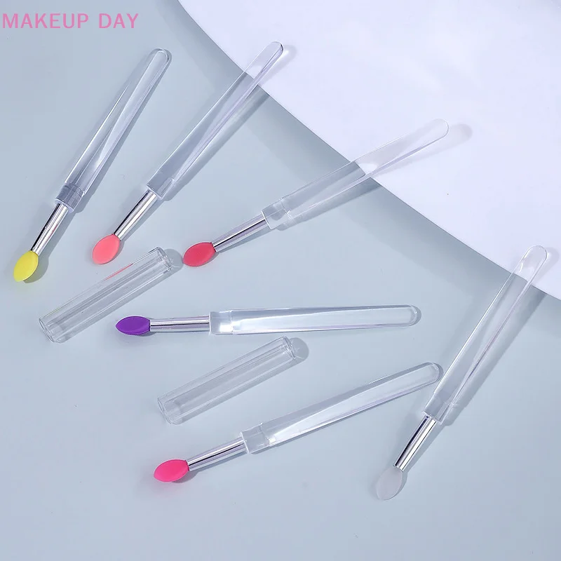 1Pcs Multifunctional Silicone Brush Applying Manicure Tool Reusable Lip Brush Nail Arts Silicone Applicator Sticks