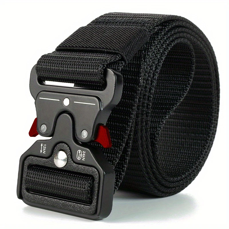 Durable Tactical Waist Belt, Quick Release Automatic Buckle Unisex Outdoor Accessory for Men & Women