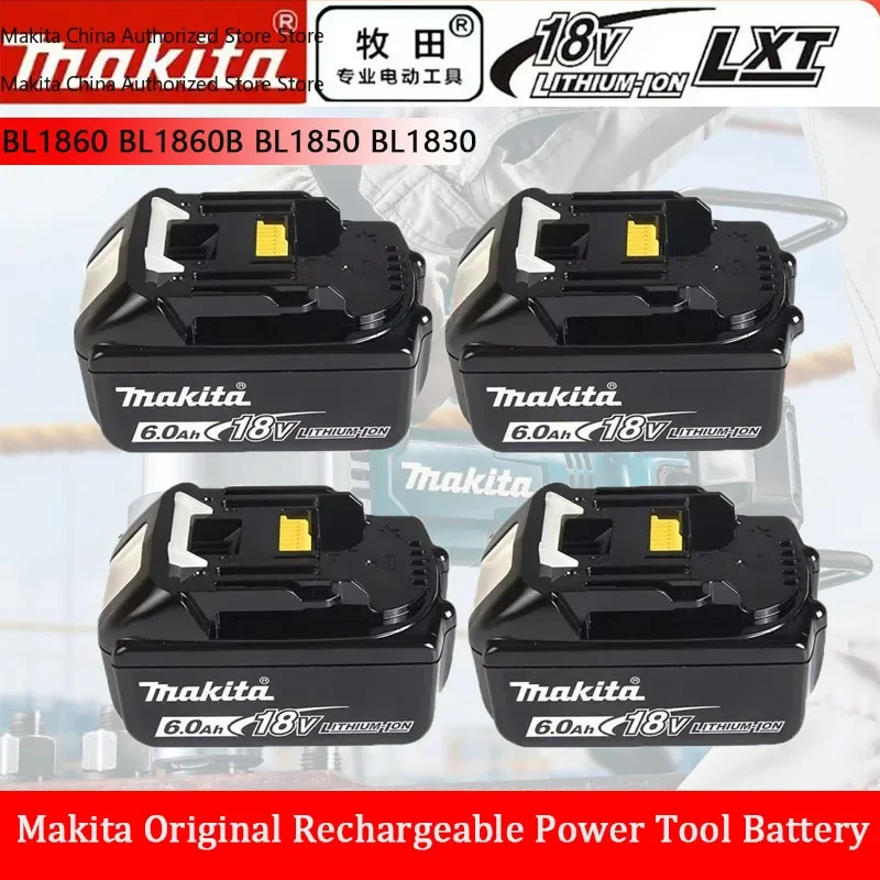 

BL1860 Original Makita 18V 6000mAh 6.0 Ah Rechargeable Battery With charger for Makita 18V Battery BL1860B BL1860 BL1850 DHP482