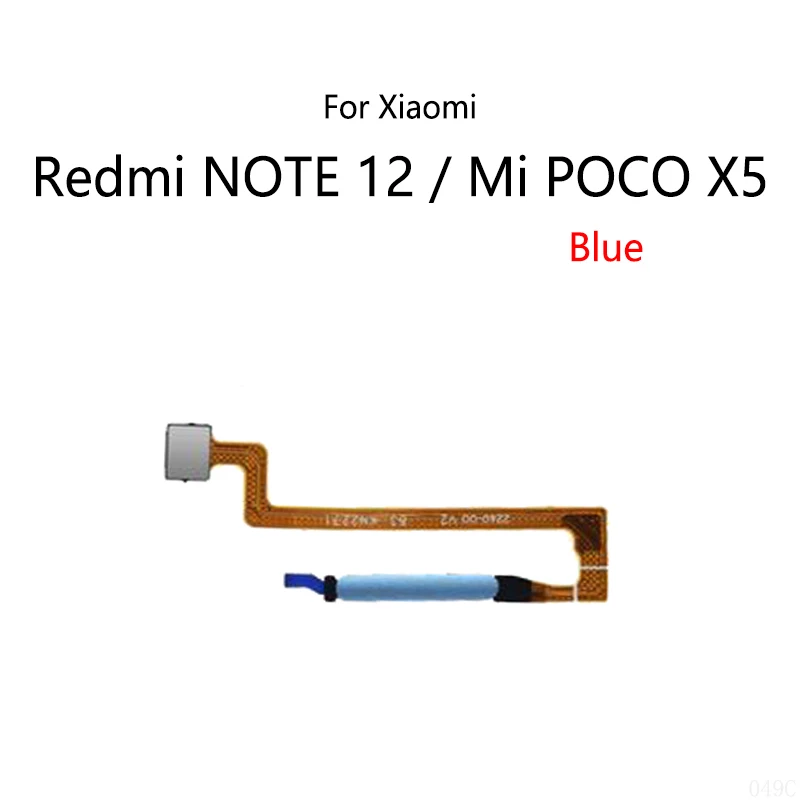 Pemindai sidik jari tombol Home Kabel Flex Sensor kembali Menu ID Sentuh untuk Xiaomi Redmi NOTE 12 5G / Mi POCO X5 Pocophone