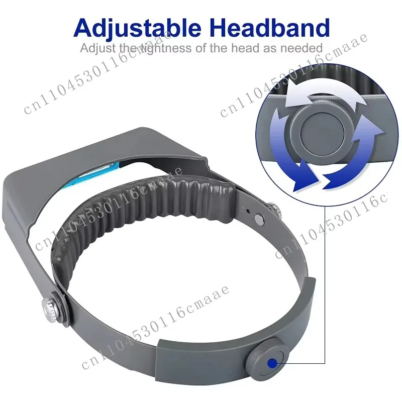 Head Waring Magnifier Eye Loupe Watchmaker Jewelry Magnifying Glass Head-Mounted Jeweler Tools