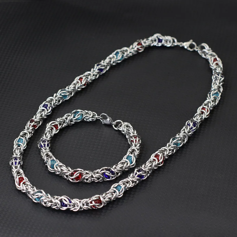 Equipamento exclusivo para motocicleta, colar masculino braclet 2 peças/conjunto corrente de aço hip hop rock joias homme acessórios de equitação legais hombre