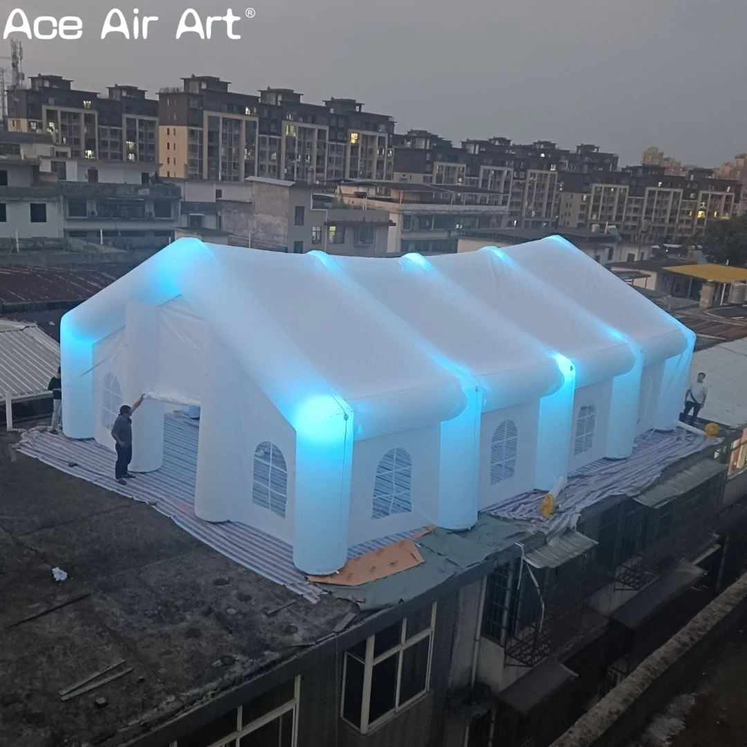 Maison gonflable extérieure de tente pour les fêtes et les événements, tente gonflable géante de mariage pour les fêtes de mariage