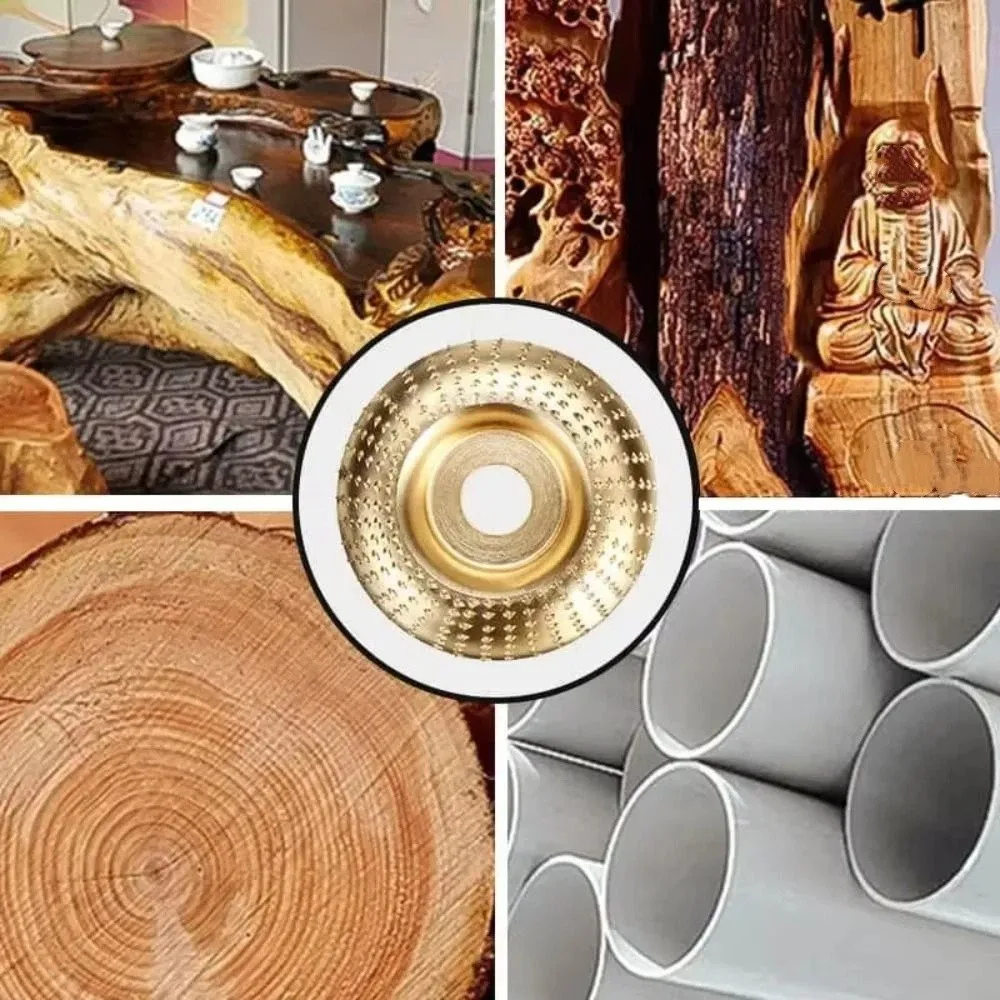 

100mm Diameter Wood Angle Grinding Wheel 16mm Aperture Arc Angle Wood Shaping Grinder Wheel Quick-Shape Design