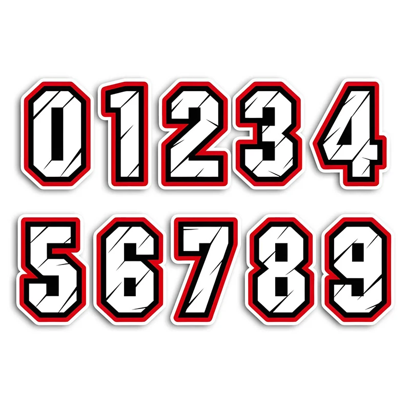 

0123456789 Racing Sign Numbers House Letter Alphabet for Home Door Outdoor Hotel Toilet Address Plate Digits Vinyl Sticker M905