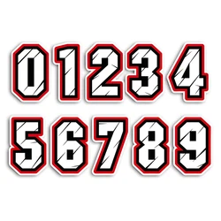0123456789 Racing Sign Numbers House Letter Alphabet for Home Door Outdoor Hotel Toilet Address Plate Digits Vinyl Sticker M905