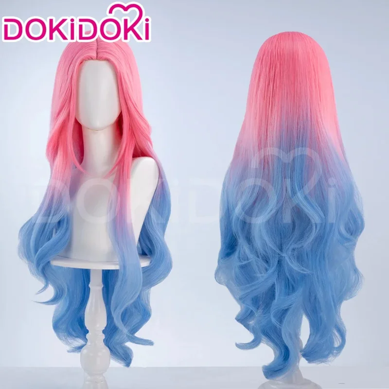 В НАЛИЧИИ Mizi Hyuna Dyeing Wig Аниме Косплей Парик DokiDoki Женский 80 см Длинный Вьющийся Парик Градиентный Мизи Косплей Реквизит Майк FreeWig Cap