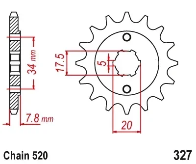 520-13T Front Sprocket For Honda NSR125 NSR 125 NSR125R 89-90 CBX250 CBX 250 1985 XL250 XL 250 XL250S MD30 XL250R BAJA 1991