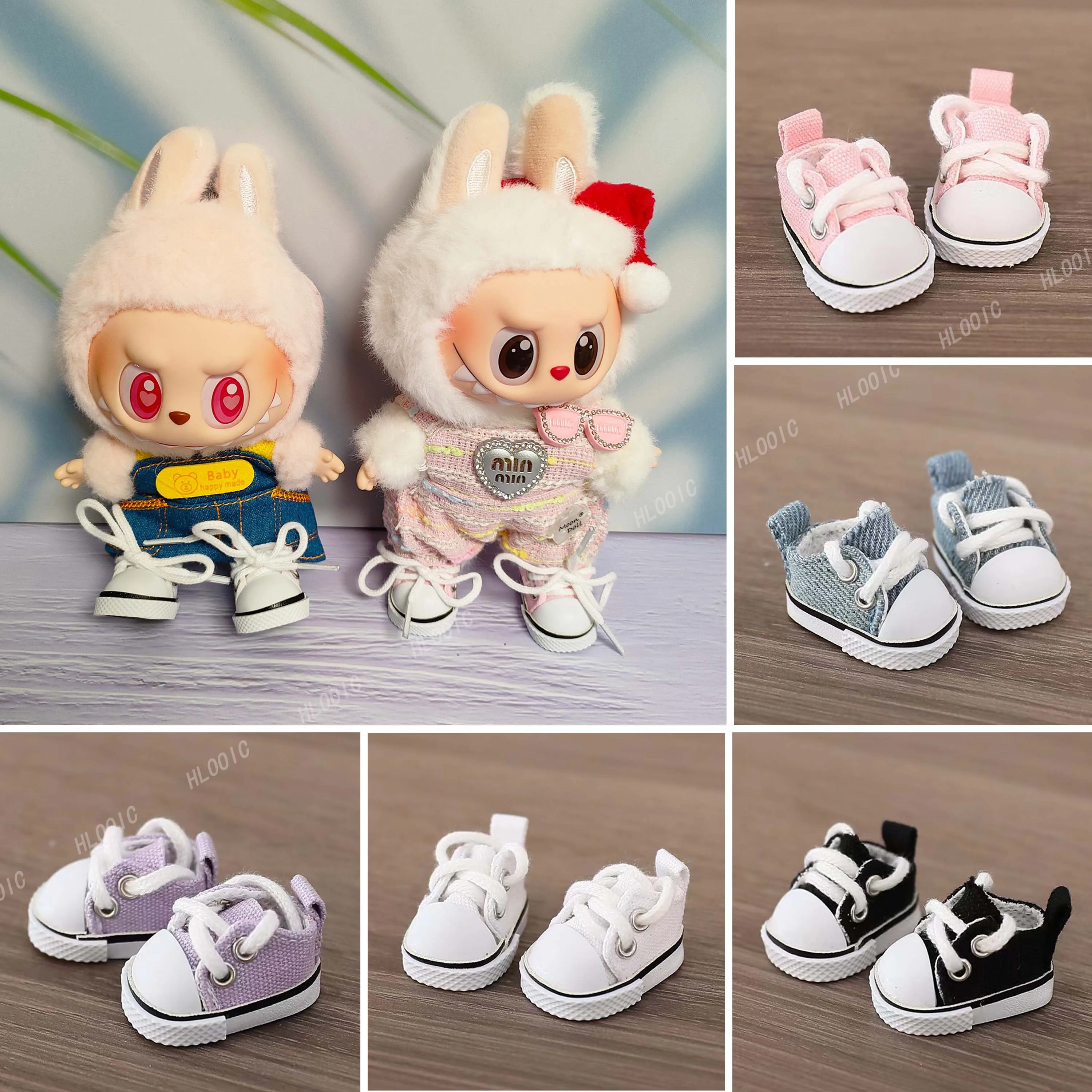 

17 см Labubu V1 V2 V3 и кукла 1/6 BJD и аксессуары для кукольной обуви EXO 15 см