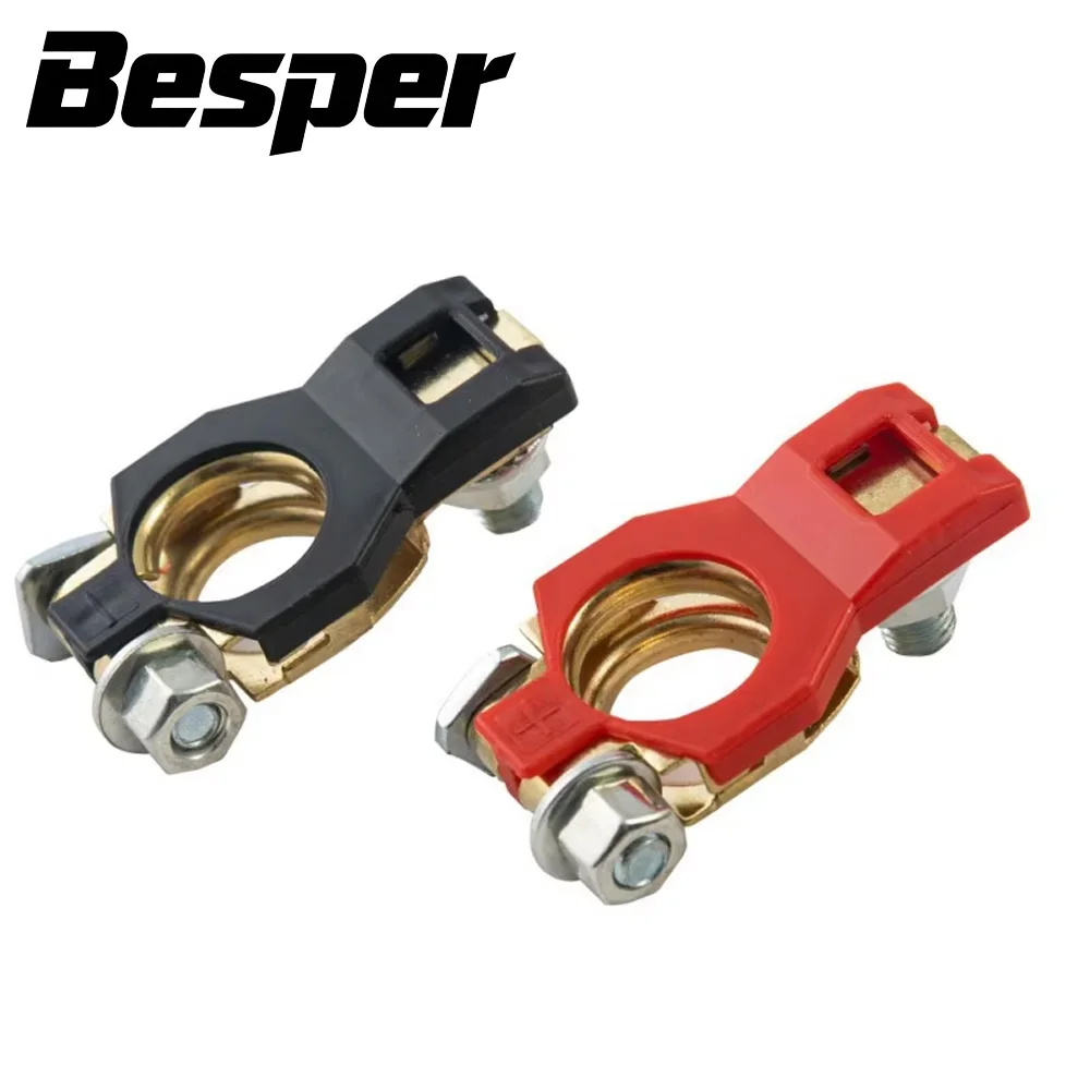 2 PCS Auto Battery Terminal Clamp Connectors High Quality Storage Battery Parts Battery Top Post Cable Terminal Clamp Set