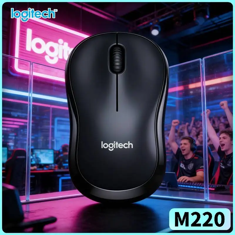 Logitech M220 2.4G Mute Mice Smooth Cursor Compact For Business Travel Notebook Desktop PC Mac Windows Working Tasks