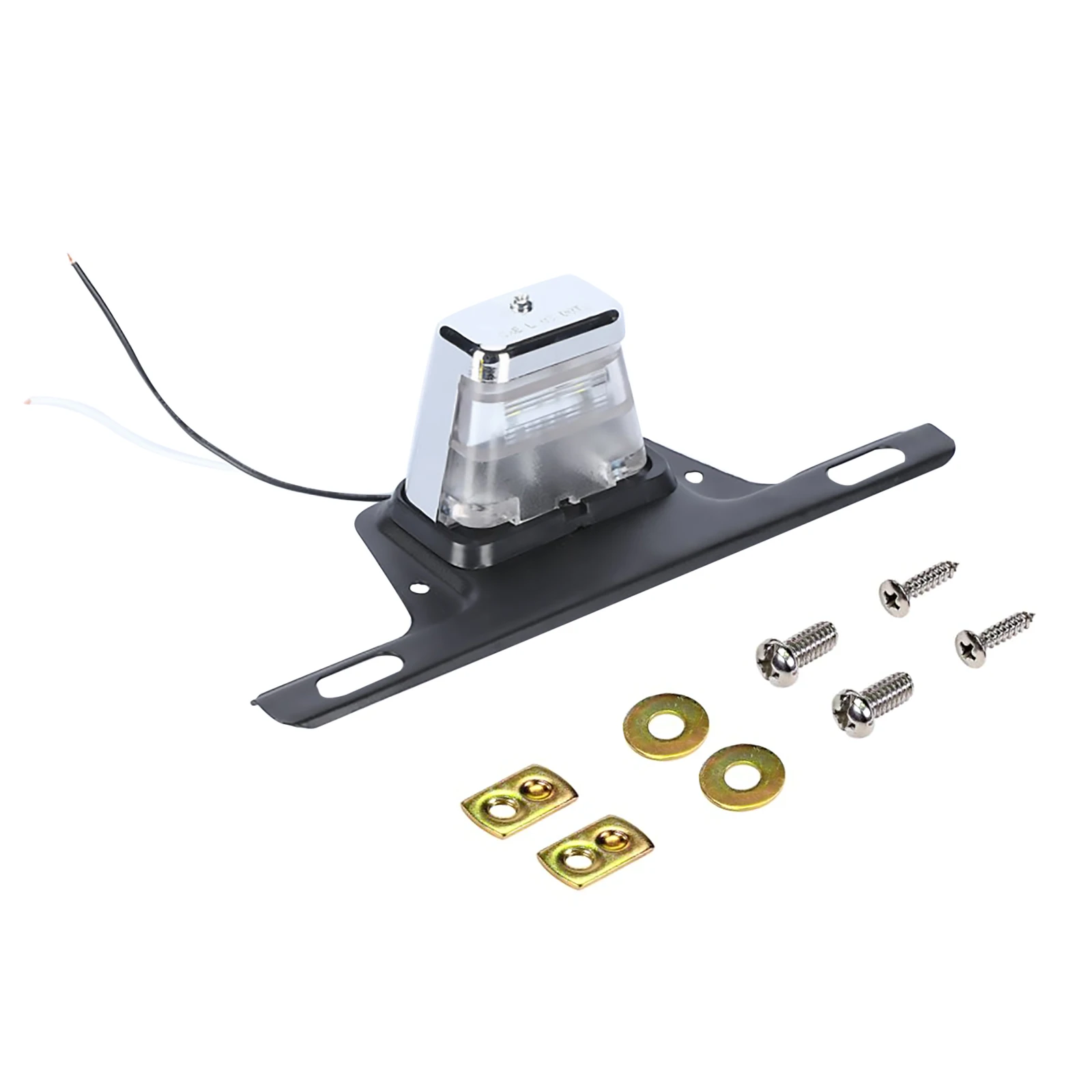 12V DC Bracket Mount LED License Plate Light For UTV ATV Trailer Truck RV Boat Universal Waterproof Rear Lamps Tools Accessories