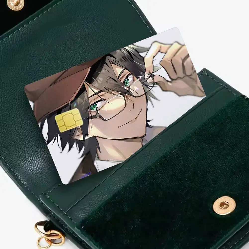 Bungo S-Stray R-Ranpo Edogawa 4pcs 1Set Laser Holographic Sticker Skin Cover for Credit Bank Debit Card