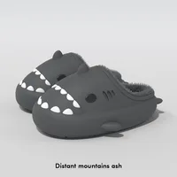 Litfun Fuzzy Shark Slippers For Women Men Winter Indoor Plush Cartoon Cotton Shoes New Outdoor Adults Kids Waterproof Furry Shoe - Image 3
