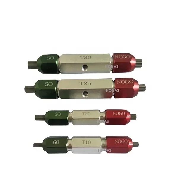 مقياس رؤوس الأمان Torx/Hex ISO10664 - T10-T40 Go/No-Go Tester